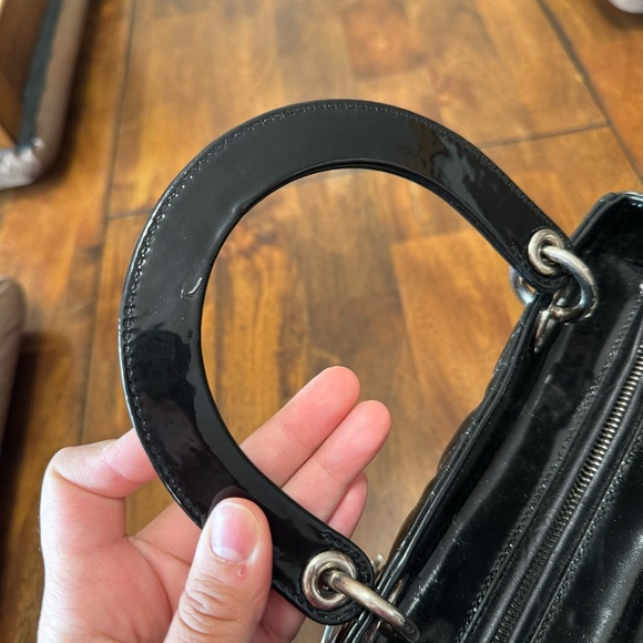 Christian Dior Black Patent Leather Medium Lady Dior - Picture 8 of 14